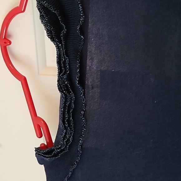 WR blue top with frilly collar - Picture 6 of 7